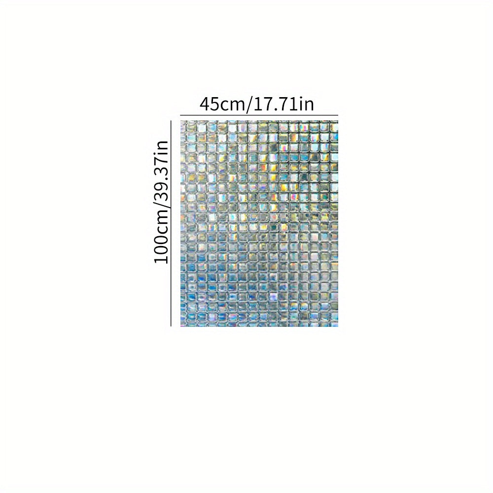Mosaic Glass Window Sticker Privacy Film Rainbow Window