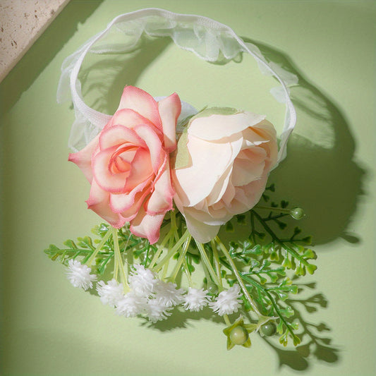 Pastoral Style Flower Wristband Lace Strap Women's Accessories