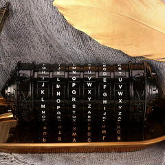 Metal Puzzle Toy with Combination Lock Vintage Style Code Wheel