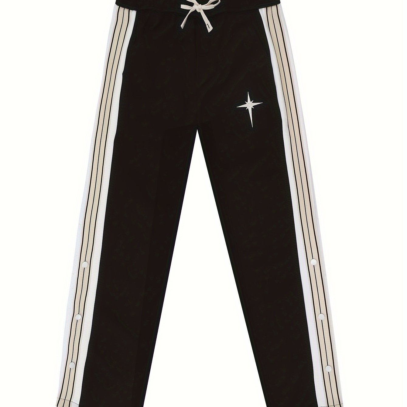 Men's Loose Stripe Pants With Pockets Casual Trousers