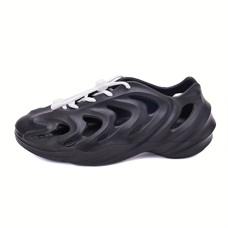 Men's Lace Up Foam Sandals Lightweight Quick drying Non Slip Slippers Clogs