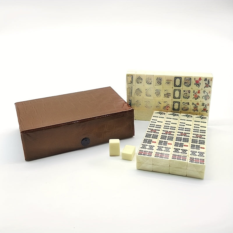 144pcs Mini Mahjong Set Chinese Board Game Family Fun Strategy