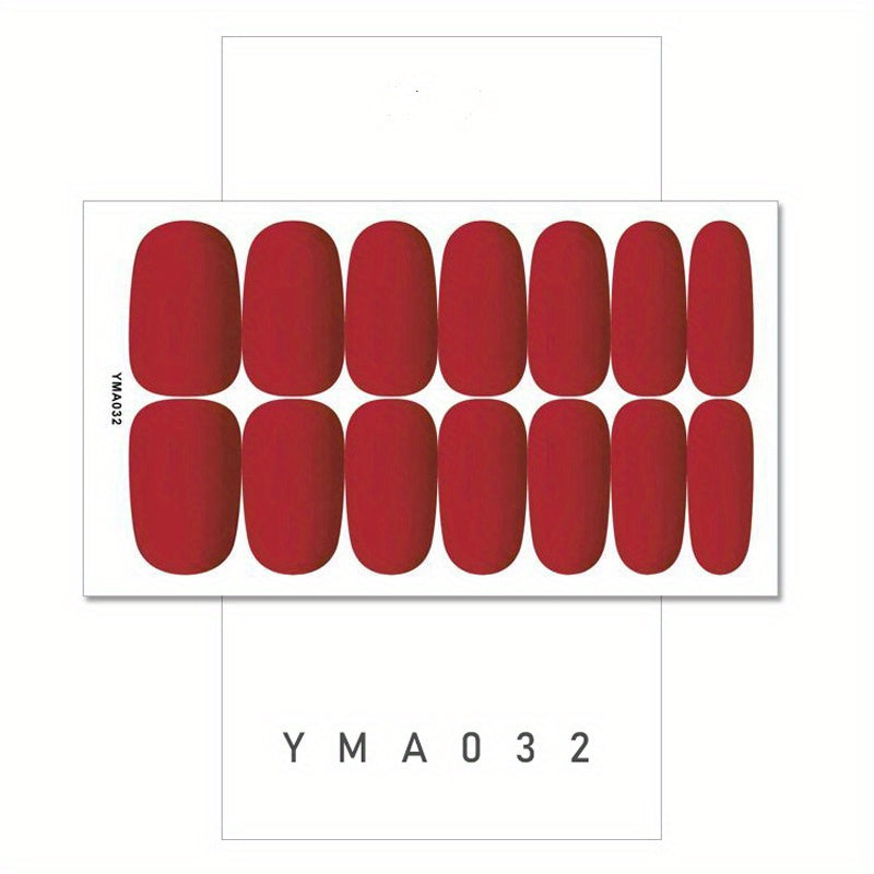 Retro Nail Polish Strips Self-Adhesive Gel Nail Wraps