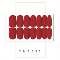 Retro Nail Polish Strips Self-Adhesive Gel Nail Wraps