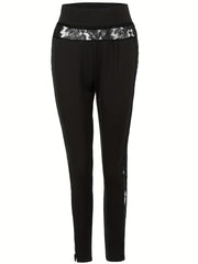 Lace Stitching Skinny Pants for Women