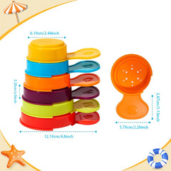 Colorful Sunflower Stacking Cup Bath Toy for Babies