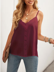 Women's Button Up Tank Top Loose Fit