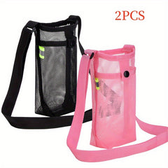 Portable Shoulder Bag for Water Cup and Phone Storage