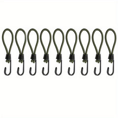 10pcs Elastic Tent Ropes with Buckle and Ground Nail Strap for Camping Canopy