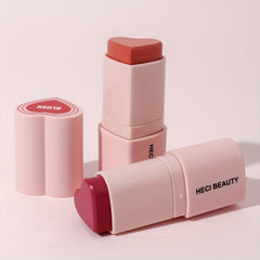 Cream Heart Blush Stick Candy Rose