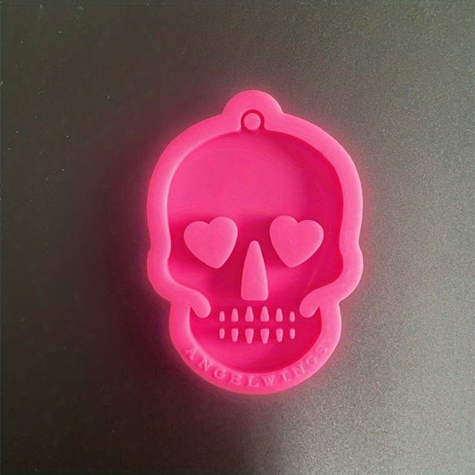 Resin Ghost Head Keychain Mold for DIY Jewelry Making