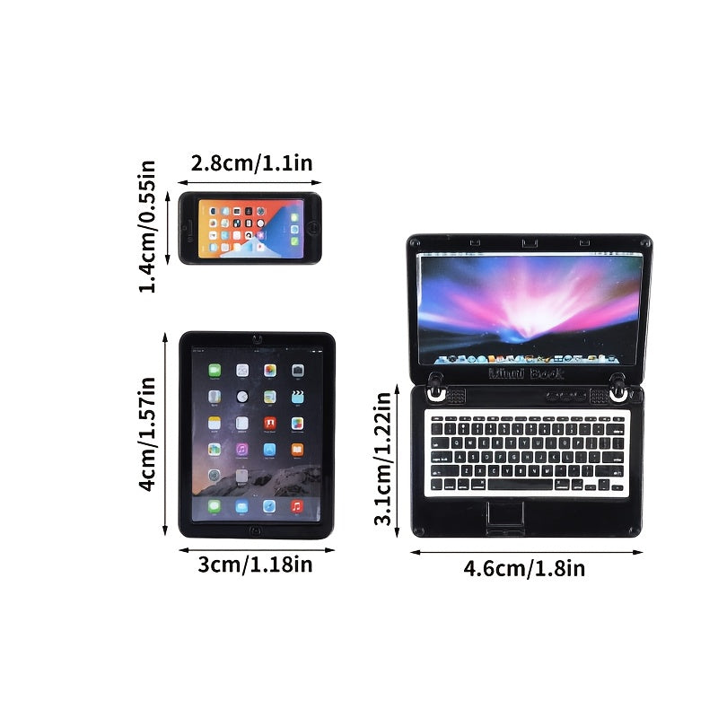 Dollhouse Phone & Tablet Set for Mini Scenes