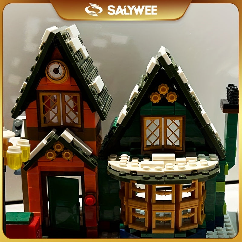 SALYWEE Christmas Post Office Building Blocks Model Toy