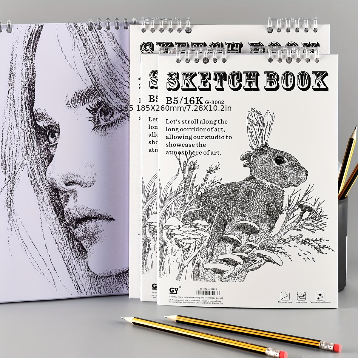 26 Page Sketchbook Thickened Base Art Students College Style P
