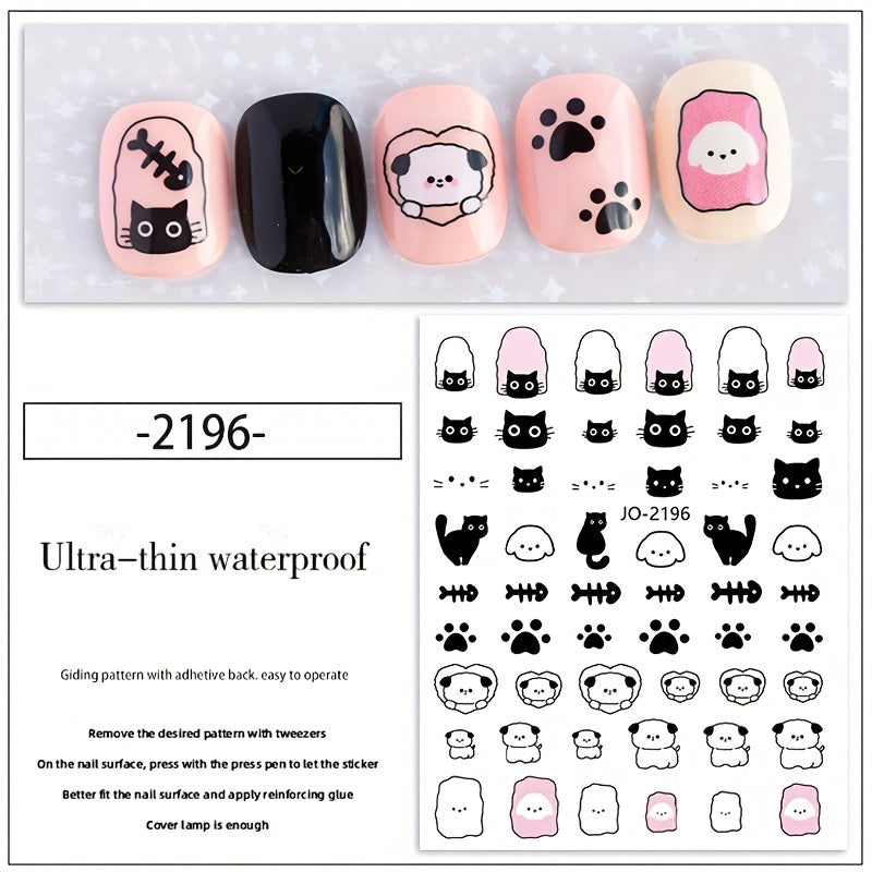 Cat Dog Nail Sticker Nail Art Decoration