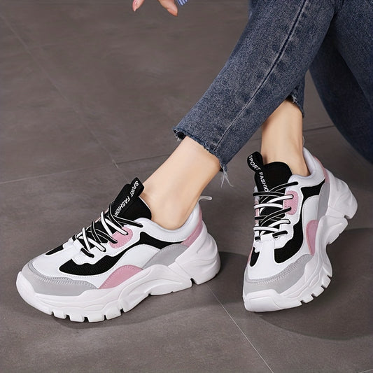 Platform Chunky Sneakers Thick Sole Breathable Running Shoes