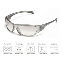 Punk Wrap Around Sunglasses Stylish Gradient Women Eyewear