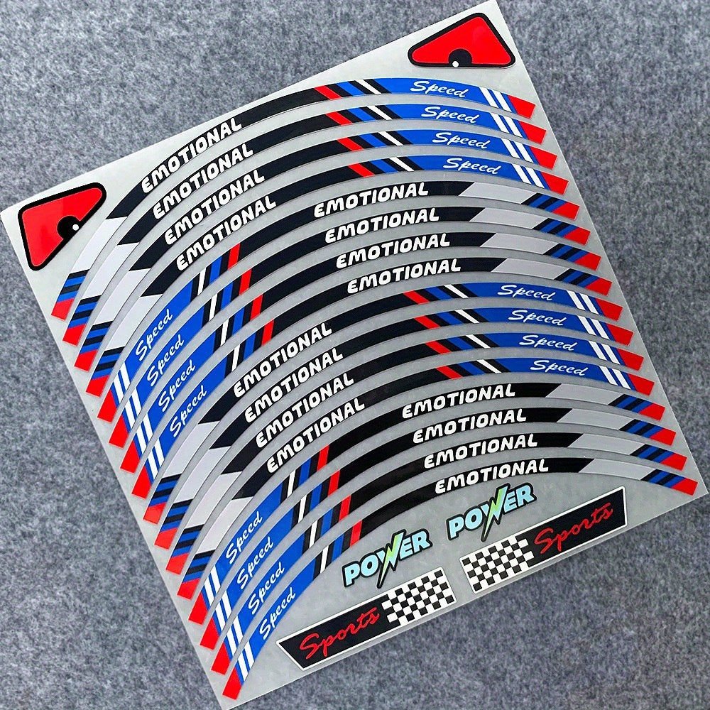 Motorcycle Wheel Hub Sticker Reflective Waterproof Creative Decal