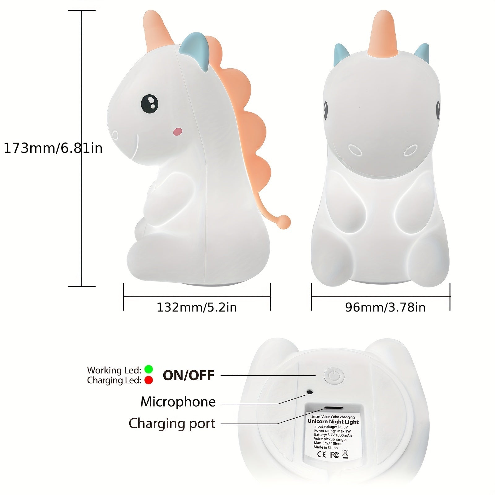 Smart Voice Night Light Lamp for Baby Gift