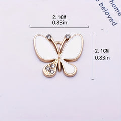 11Pcs Rhinestone Shoe Charms Chain Sandals Decorations