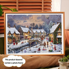 1000pcs Snowflakes and House Jigsaw Puzzle - Advanced Level