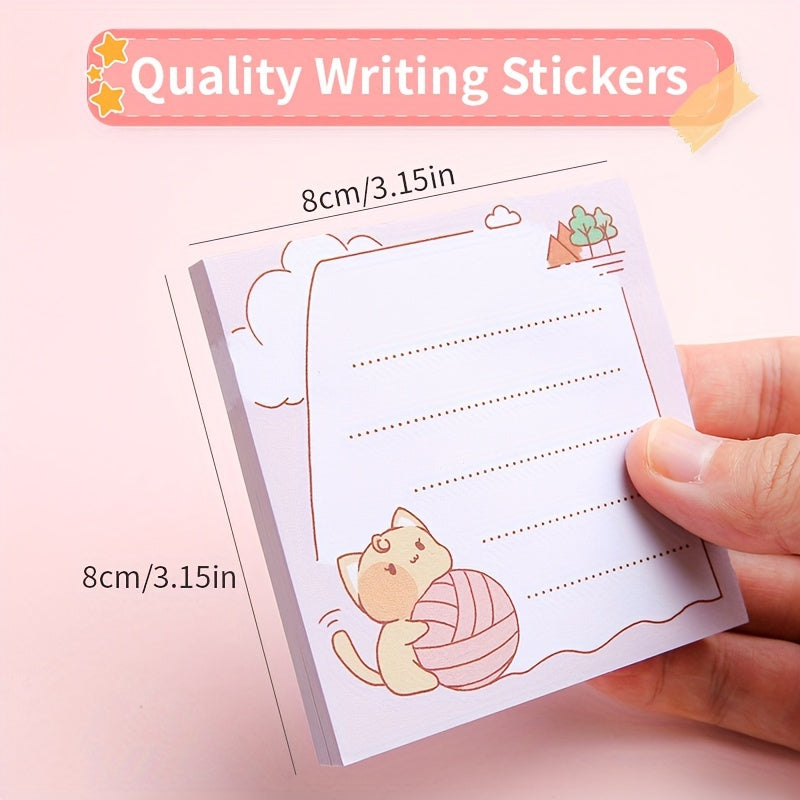 Cat Sticky Notes Cartoon Style 80 Sheets