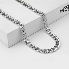 24IN Titanium Steel Cuban Chain - No Rust or Fading