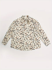  Casual Blouse Women's Plus Random Print Lantern Sleeve