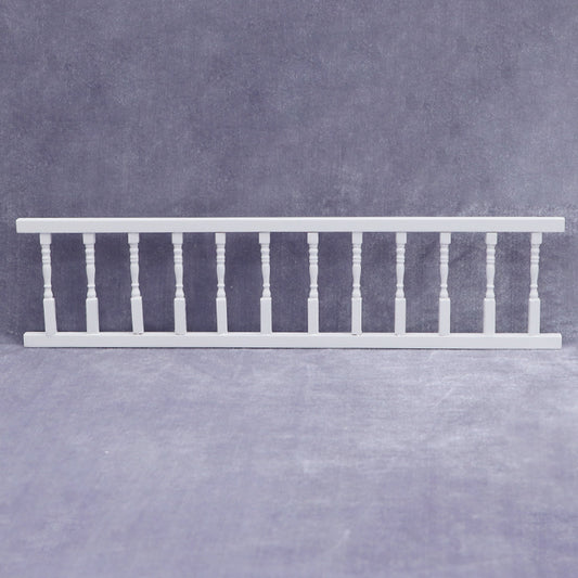 1:12 Dollhouse Wooden Railings with Colorful Floral Decorations