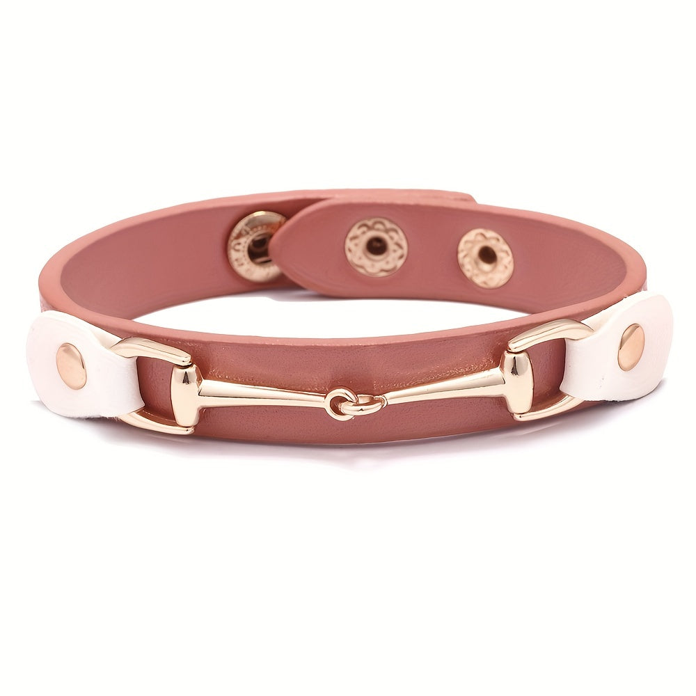 Adjustable Horseshoe Buckle Bracelet Unisex Jewelry