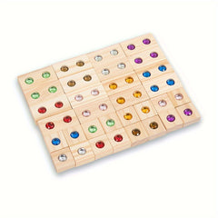 Wooden Gemstone Building Blocks Educational Puzzle Toys