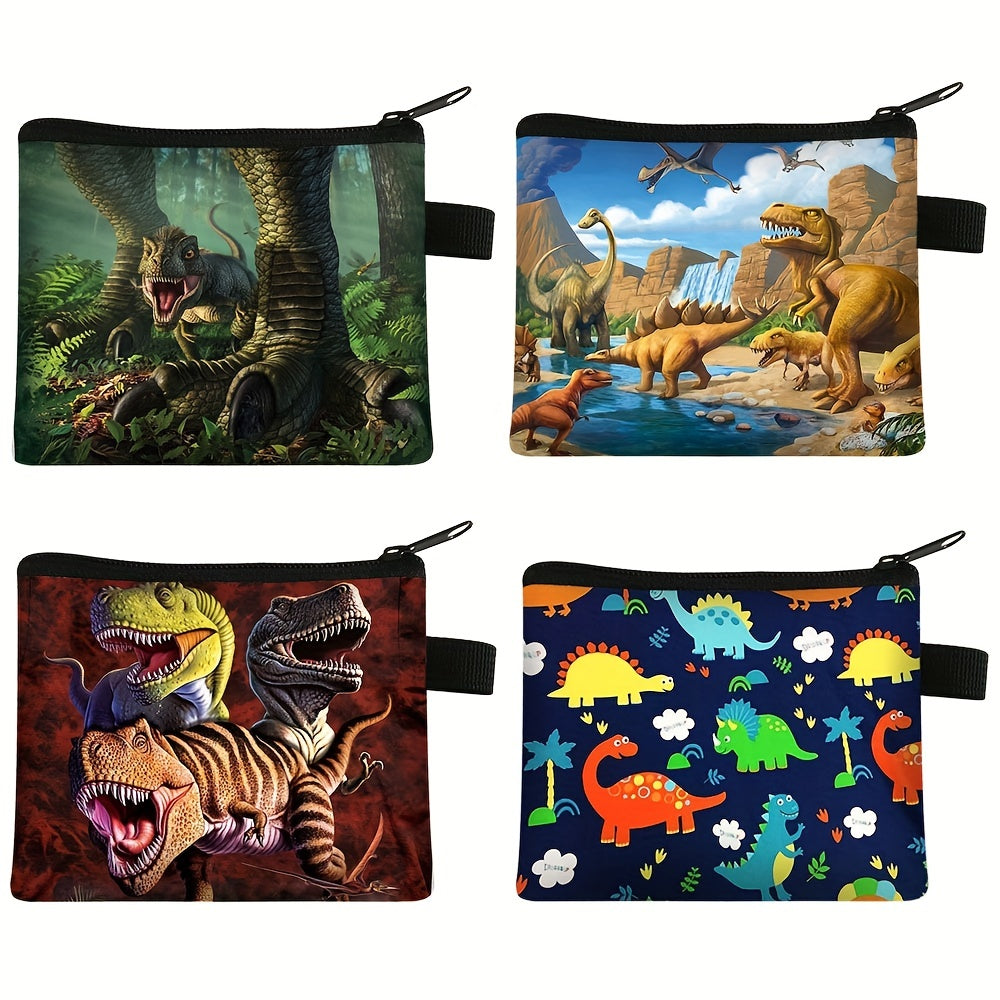 Dino Coin Purse Mini Zip Bag Holder Boys Gift