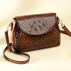 Vintage Crocodile Embossed Square Bag Classic Crossbody Bag