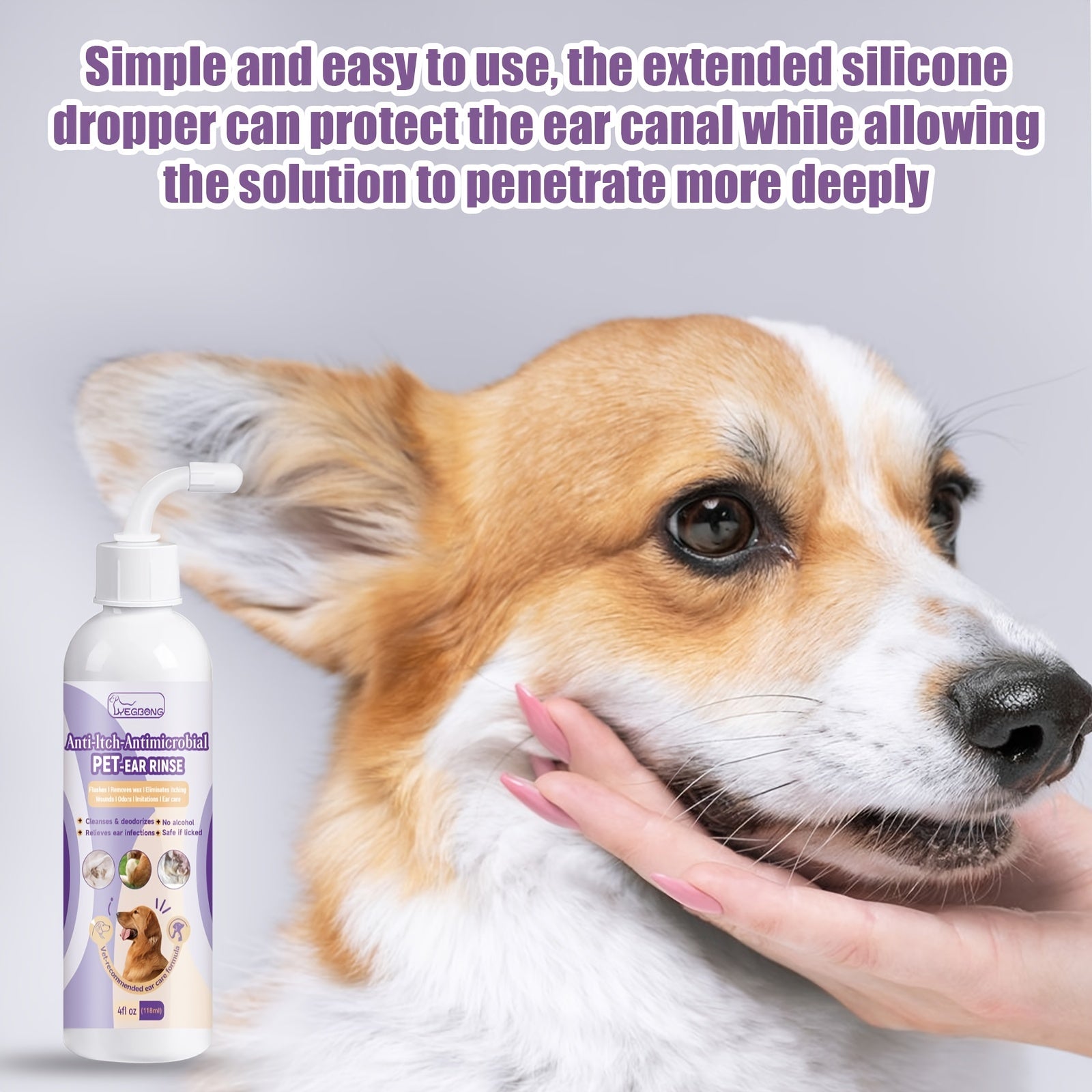Dog Ear Cleaner Ear Wash For Dogs & Cats - Ear Cleaning Solution