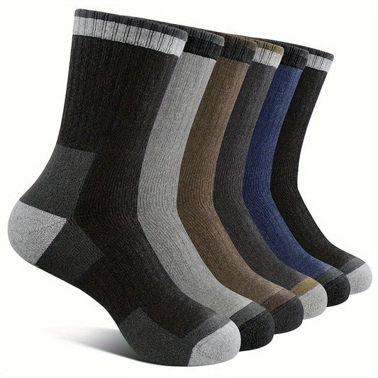 Men's Mid Crew Sport Socks - Sweat Absorbing Breathable Socks