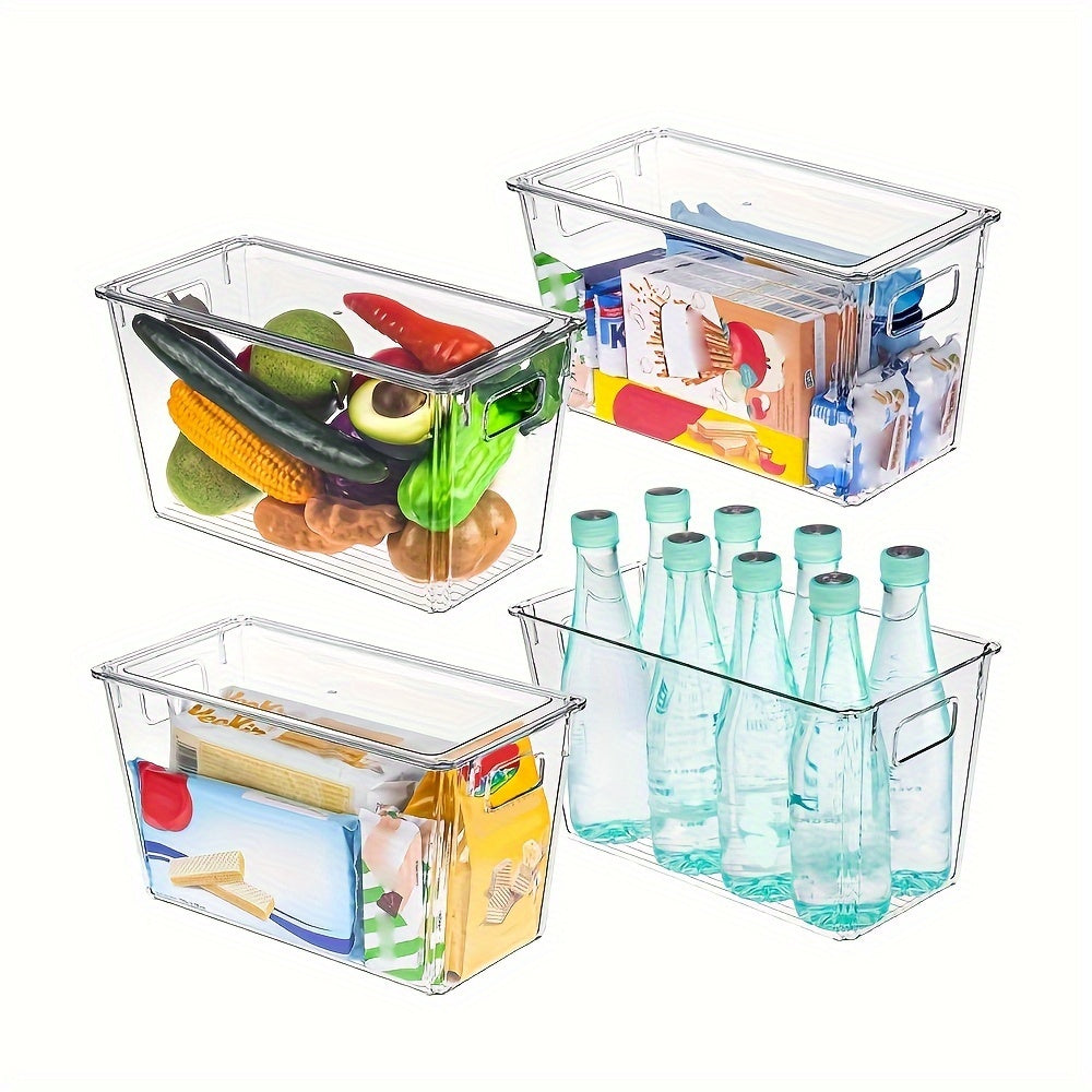 Clear Plastic Storage Box With Lids Kitchen Organizer