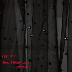 Pearl Thin Veil Lace Jacquard Fabric High Fabric Quilted Textile Sewing