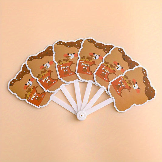 Summer Cartoon 6 Fold Fan for Students