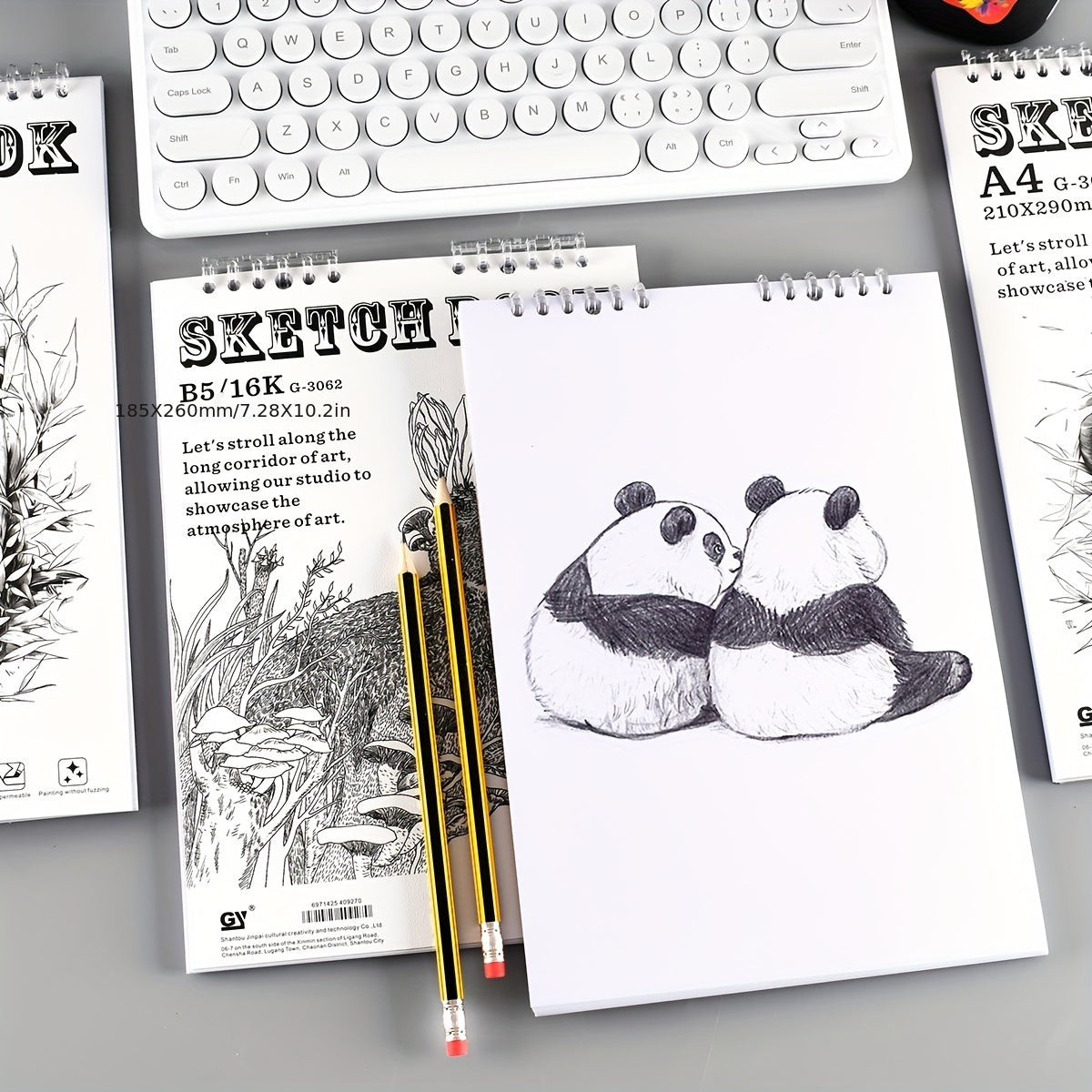 26 Page Sketchbook Thickened Base Art Students College Style P
