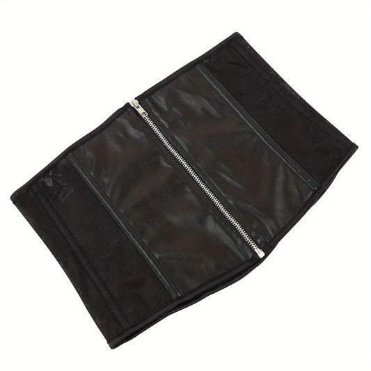 Lace Stitching Tummy Wrap Tummy Control Zipper Slimming Belly Belt