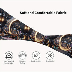 Ramadan Sports Headband Mosque Crescent Moon Stretchy Polyester Breathable