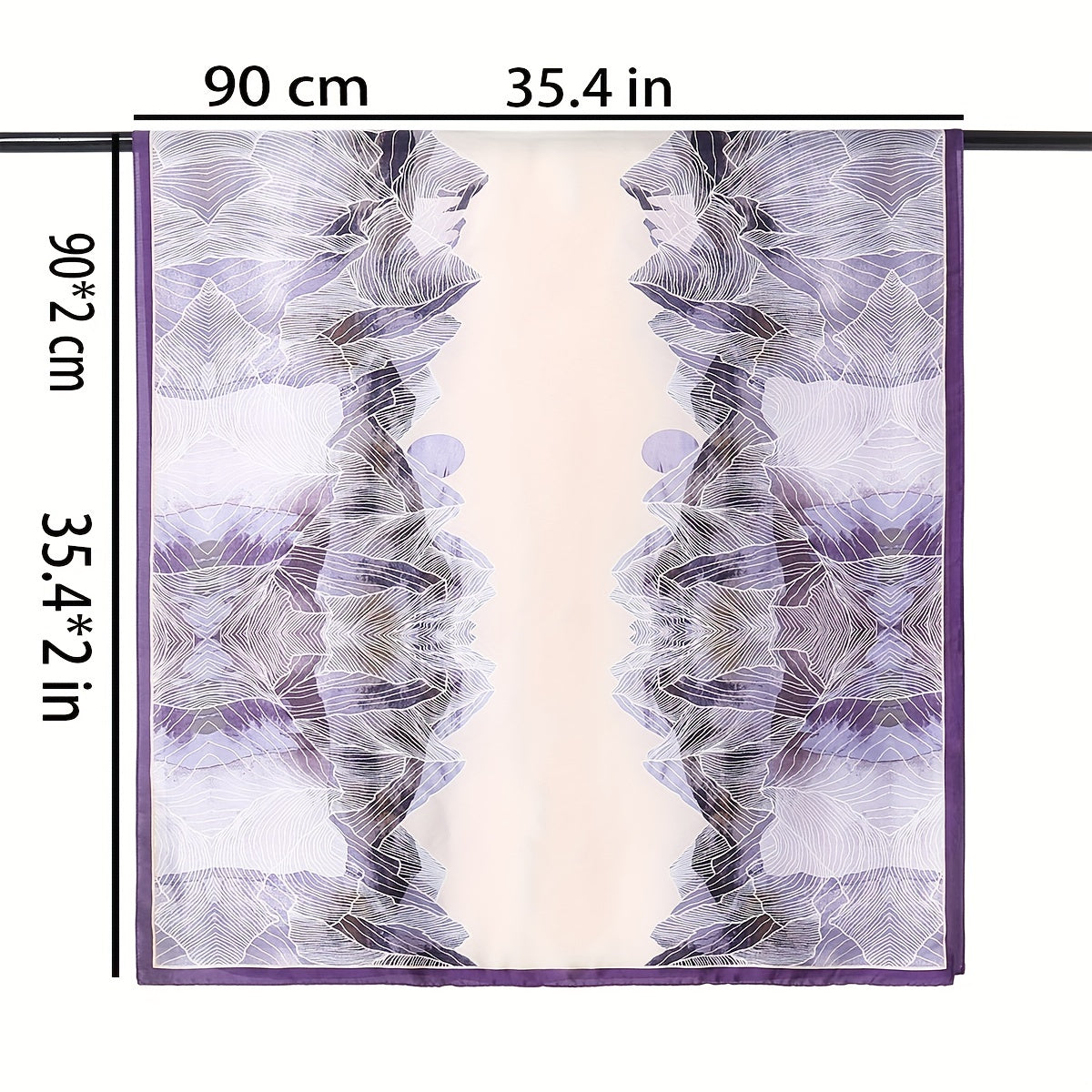 Striped Print Silk Scarf Windproof Shawl
