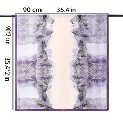 Striped Print Silk Scarf Windproof Shawl