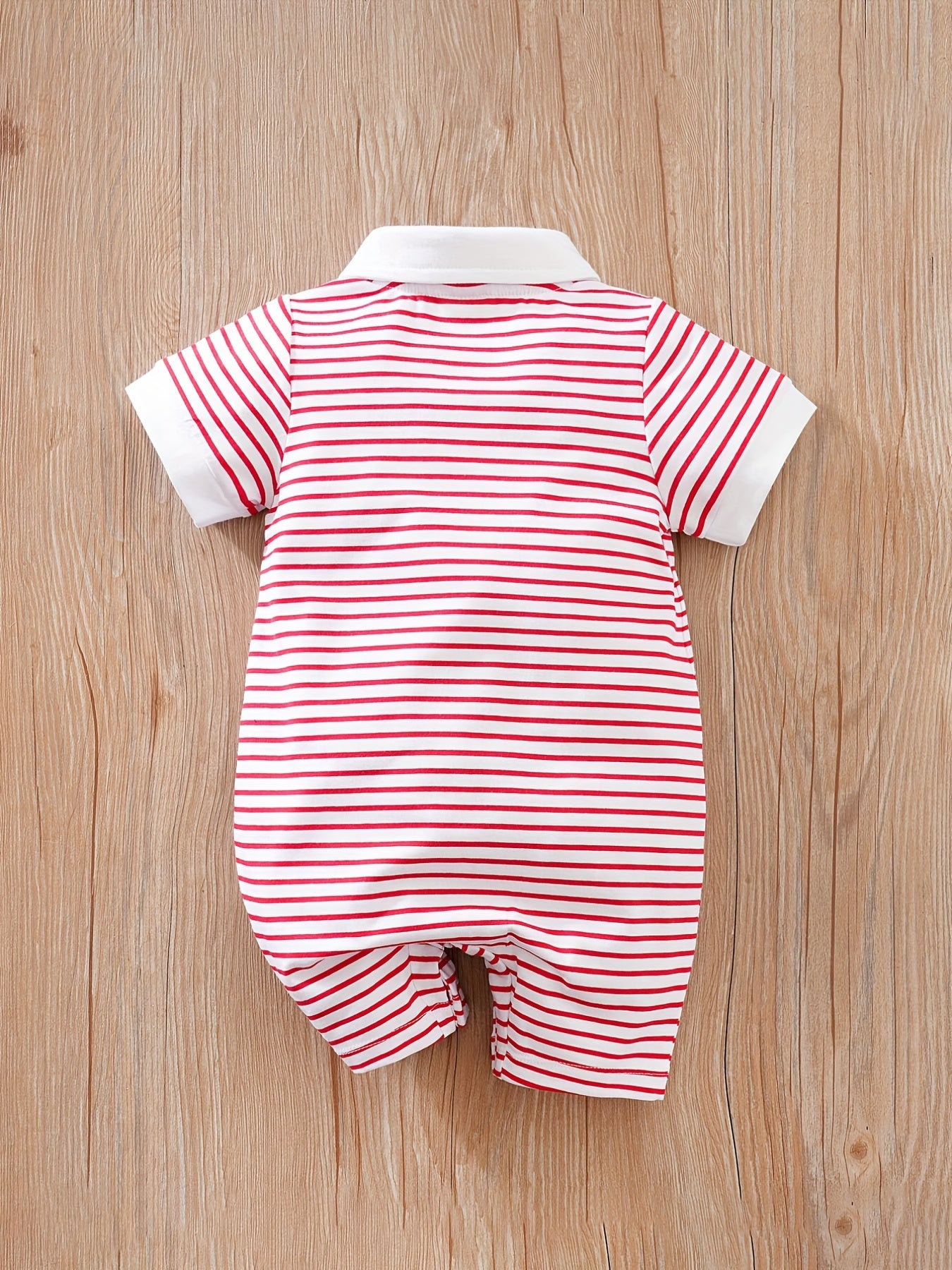 Baby Boys Whale Graphic Striped Romper Jumpsuit Clothes