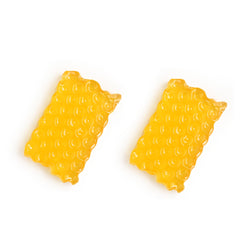 2pcs Mini Honeycomb Beeswax Figurines Yellow Decor
