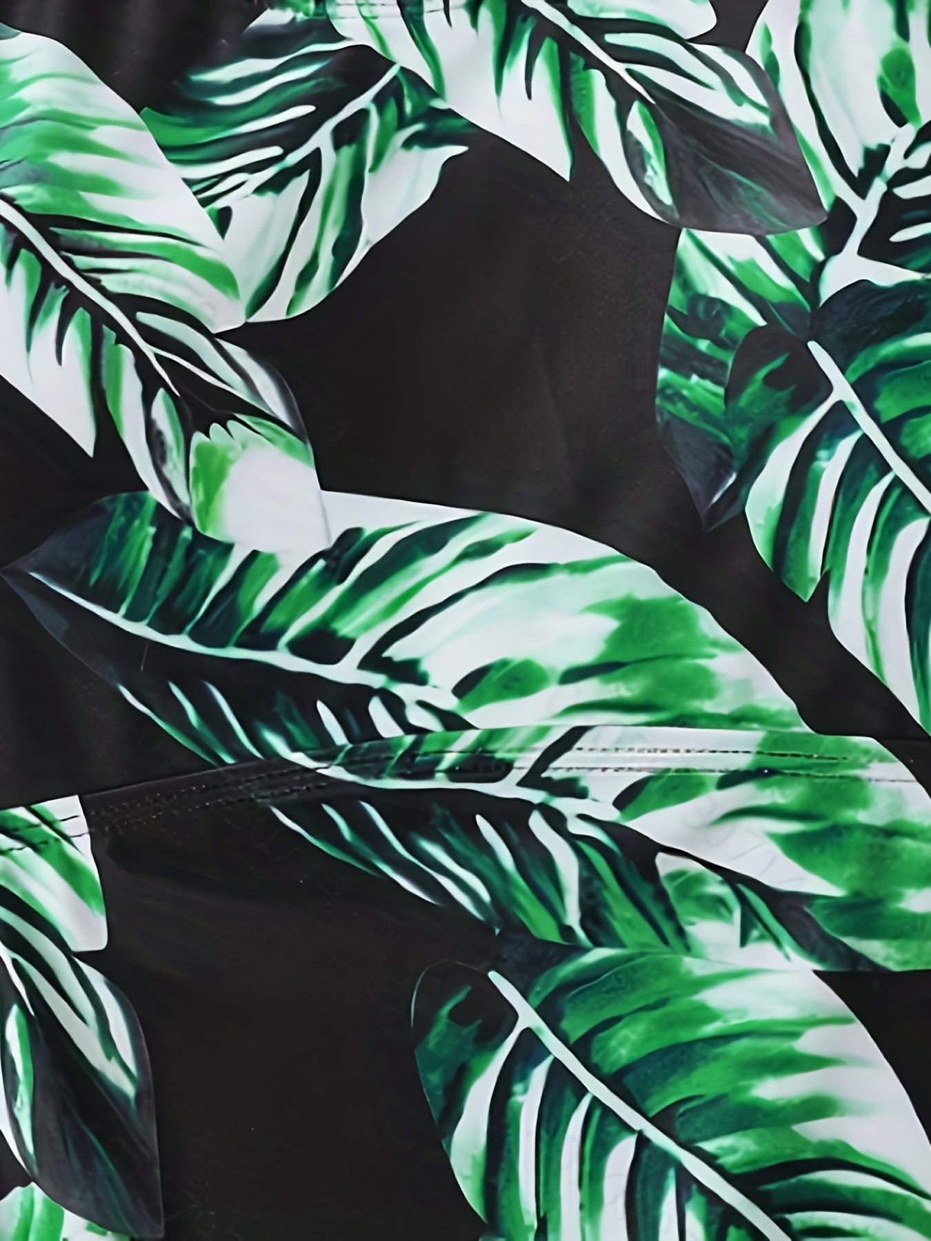  Tropical Print Bikini Set Women's Plus Swimsuit Set