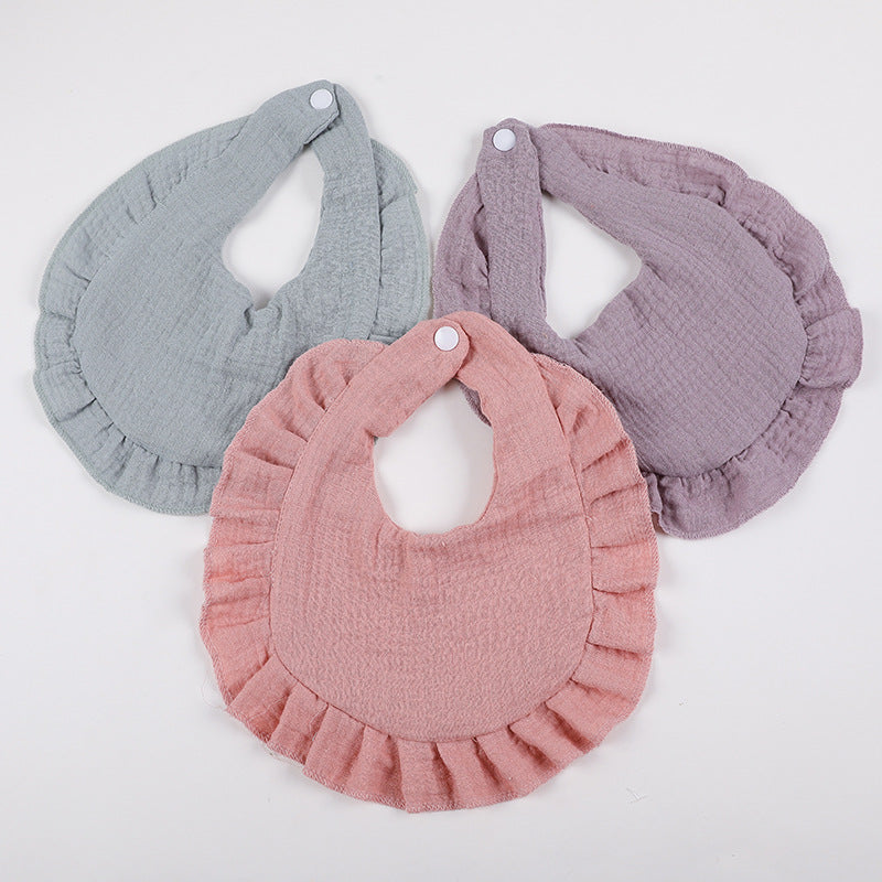 Cute Baby Ruffle Trim Bib - Ideal for Little Ones