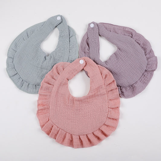 Cute Baby Ruffle Trim Bib - Ideal for Little Ones