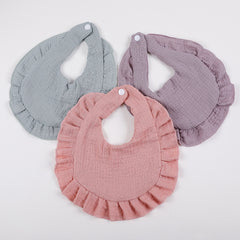 Cute Baby Ruffle Trim Bib - Ideal for Little Ones