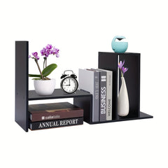 Desktop Bookshelf Office Retractable Storage Bookcase